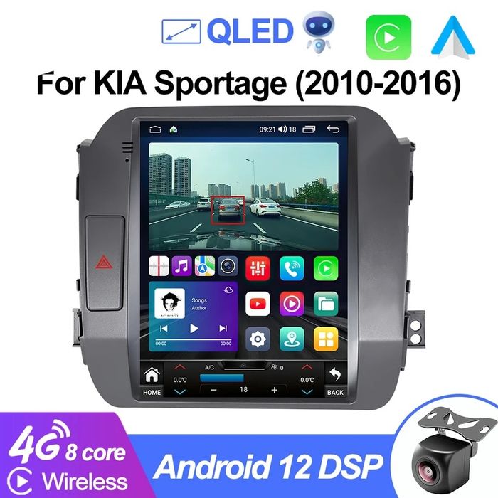 Navigatie Android Kia Sportage Tesla Waze YouTube BT