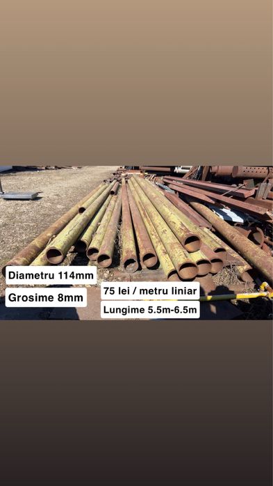 Teava rotunda otel 114 x 8 mm