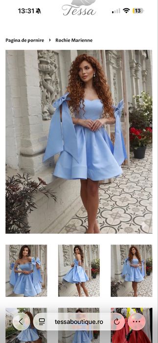 Vand rochie albastra Tessa noua marime XS