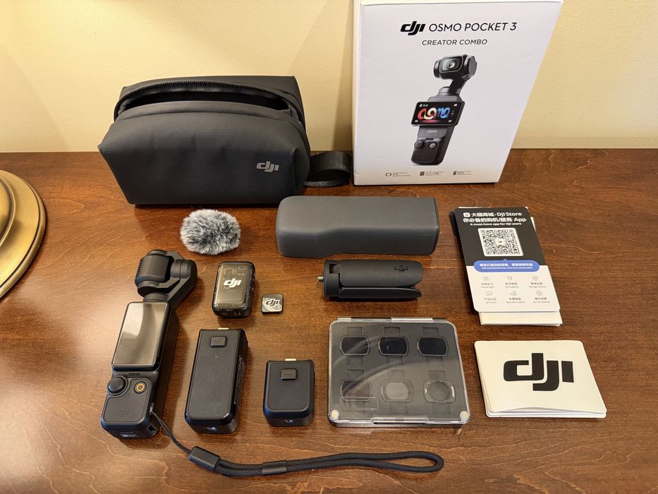DJI Osmo Pocket 3 Creator Combo + filtre NEEWER ND 16-256, UV, CPL variabil