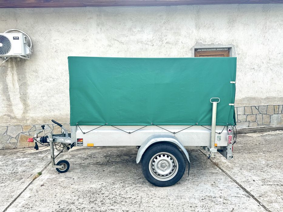 Ремарке Stema Germany 750kg със спирачки Knott, брезент, Туристическо ремарке