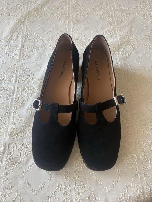 Замшевые туфли натуральные