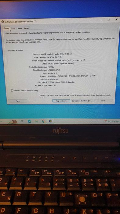 Laptop clasa Business Fujitsu Lifebook S752 - i5 - 4GB RAM - Ideal Office