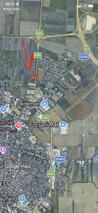 Teren Focsani e85  Integral sau lotizabil