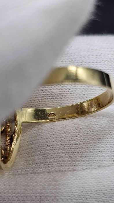 Винтидж пръстен 14K злато с планински кристал – 6.00 г