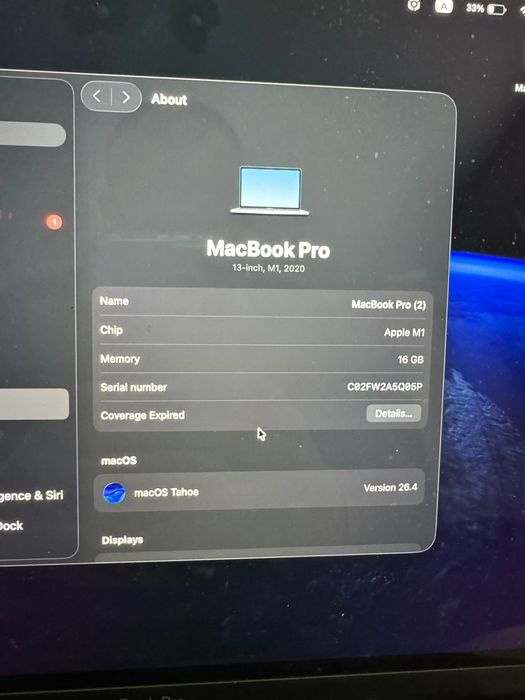 MacBook Pro 13.3 M1 2TB 16 RAM