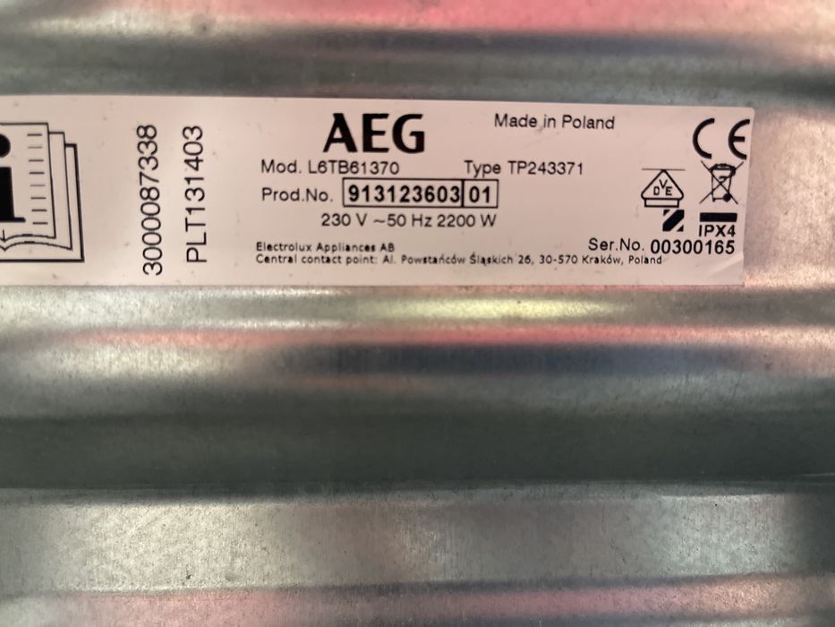 Перална машина с горно зареждане AEG 6000 series