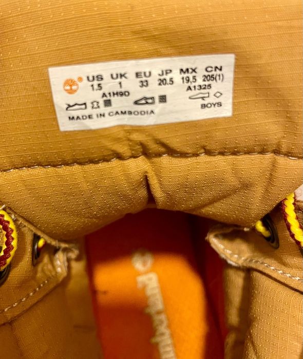 Bocanci Timberland copii, EUR 33, originali, piele naturala