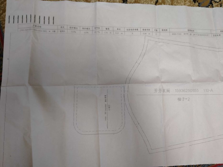 Лекала одежды (шуба)