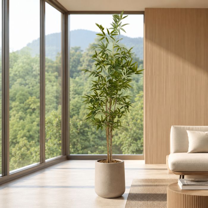 Bambus Artificial Premium 210 cm, Aspect Natural, Decor Luxury pentru Living, Birou, Hotel