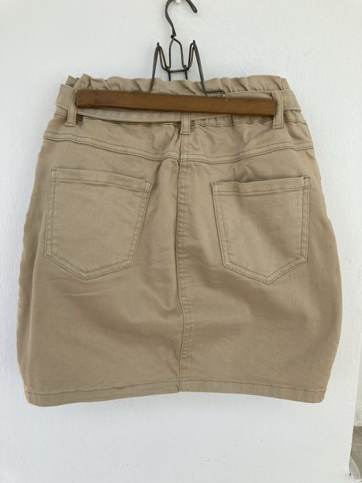Fusta denim stretch bej S/M, EU38