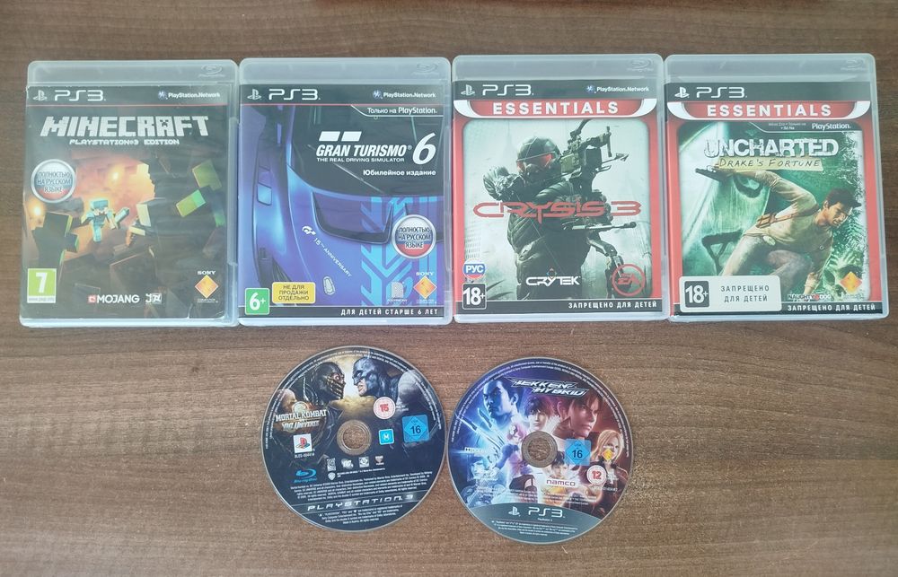 PS3 Super Slim + 6 игр