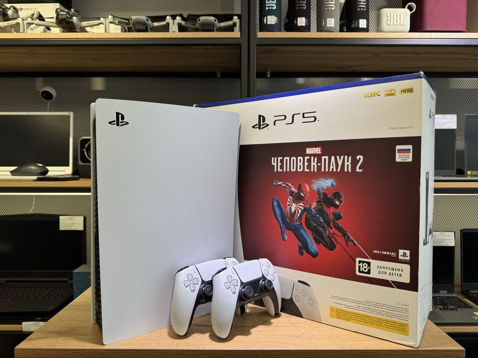 Sony PlayStation 5 Fat, 825 GB, 2 джойстика, есть цифровые игры,1393/А