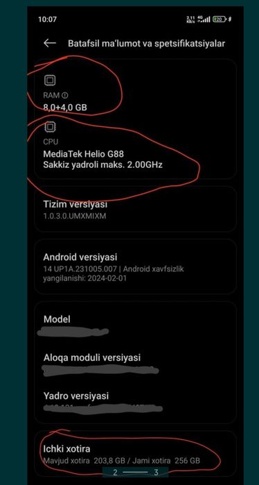 Редми 12 идеал холатда 8+4-256 гб