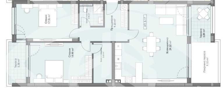 Тристаен апартамент Остромила 592-19399