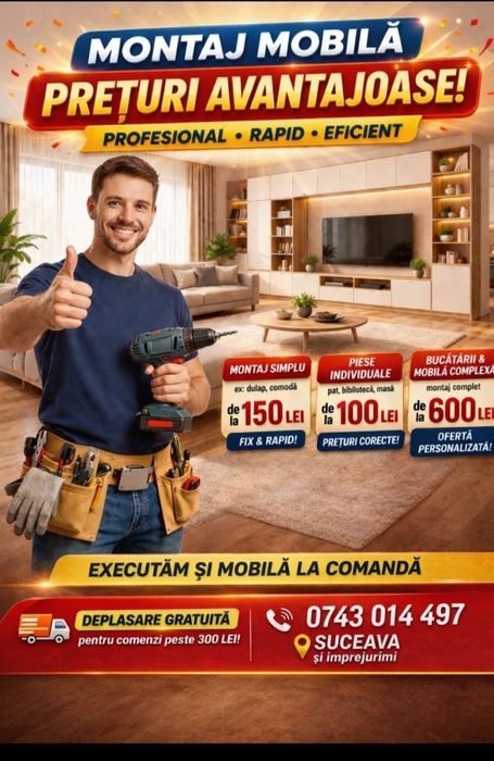 Montaj  mobila  .