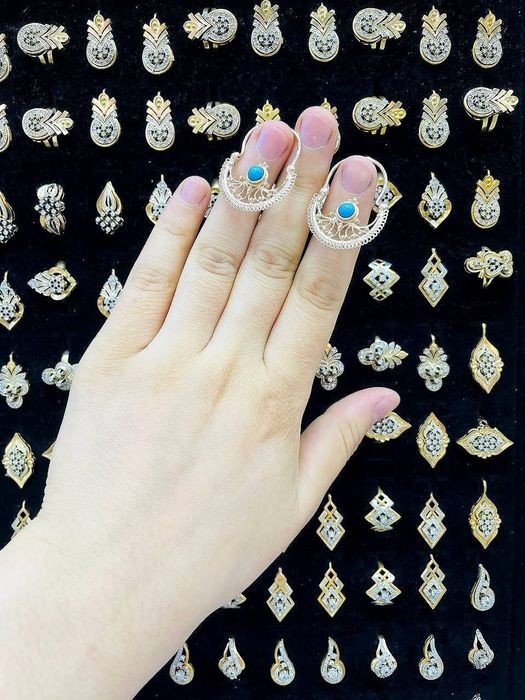 Tilla kopiya taqinchoqlar uzuk zirak braslet lar arzon ga