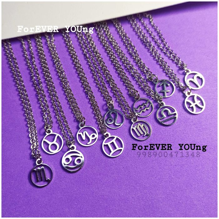 Символичный подарок парные индивидуальные кулоны со знаком зодиака.