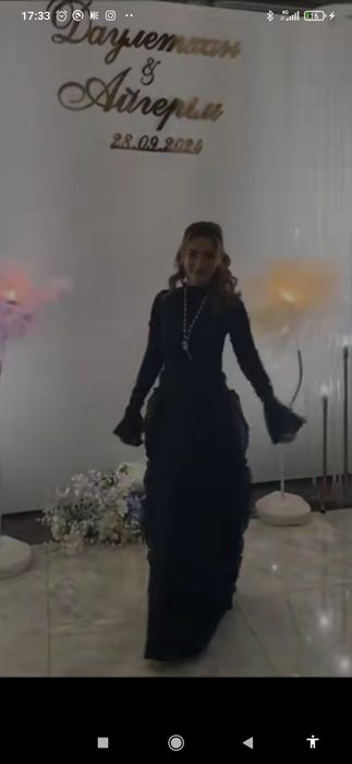 Черное вечерняя платье