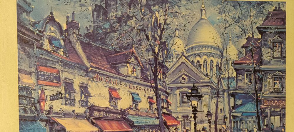 Две картини от Париж - цветни литографии