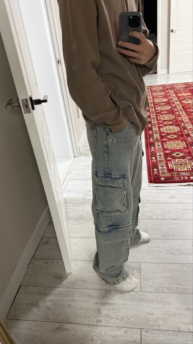 Джинсы карго Zara (оригинал, размер M / 38)