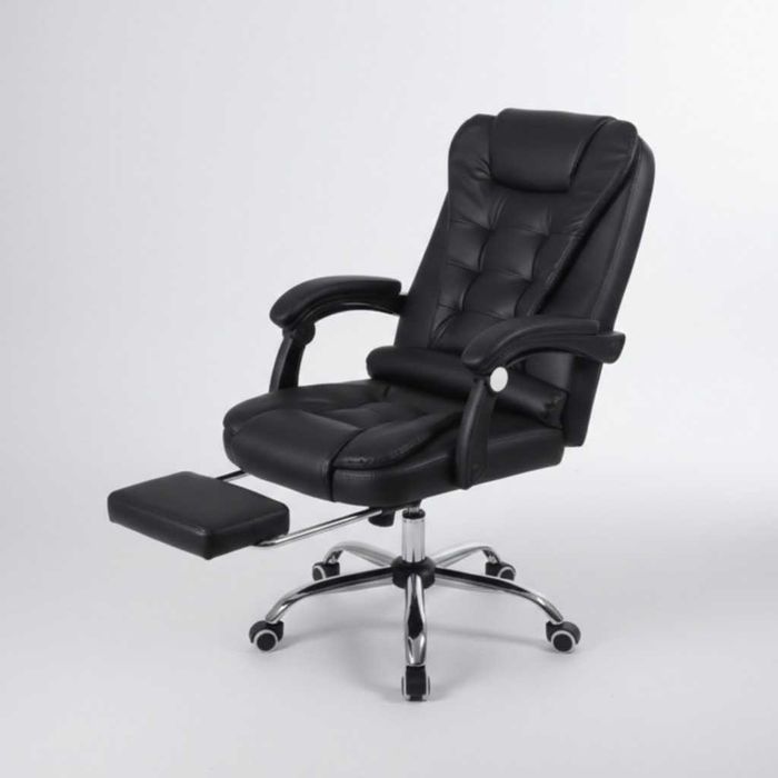 Ергономичен въртящ се офис стол с масаж и поставка за крака