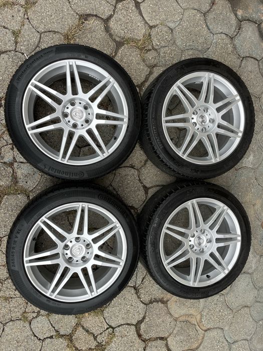 Jante 5x112mm, anvelope iarna, 245/45 R18, VW Audi Seat Skoda Mercedes
