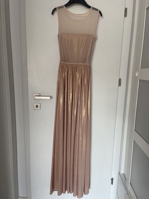 Rochie eveniment lunga aurie