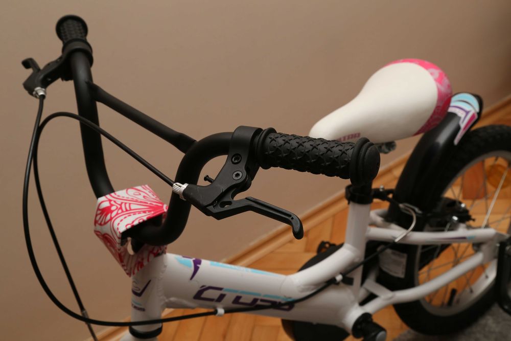 Bicicleta copii Cross Daisy alb si roz 16"