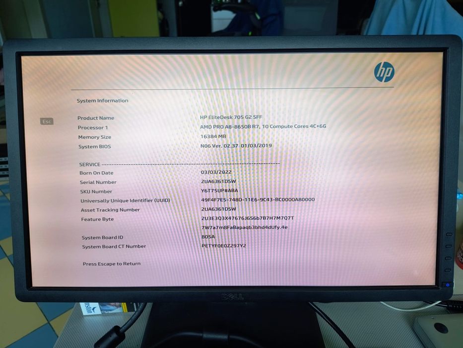 HP EliteDesk 705 G2 SFF, AMD PRO A8-8650B 3.20 GHz (4 MB), 8GB-DDR3