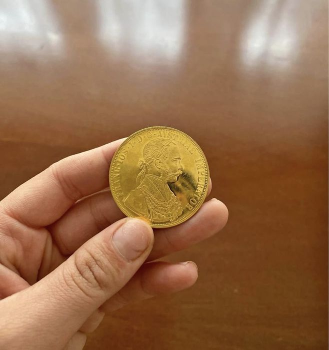 Vand Monede Franc iosif placate cu aur