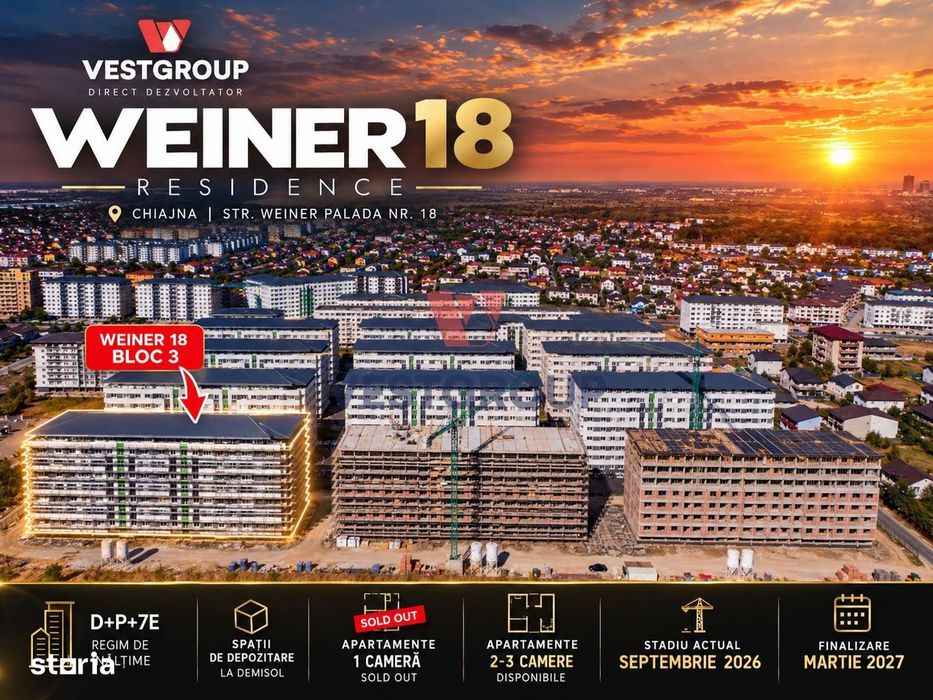 Apartament 2 Camere Weiner Residence Militari Direct Dezvoltator VEST