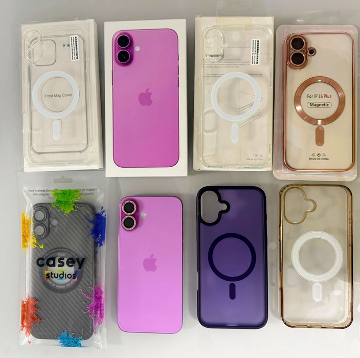 Vând iPhone 16 PLUS 256 GB Roz (Pink) garantie activa, 100% baterie si ExtraFull accesorii