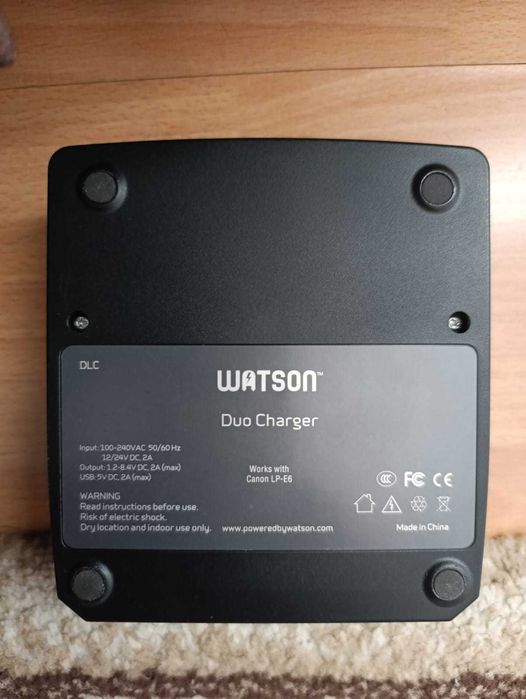 Watson LP-E6 Duo LCD Charger - incarcator acumulatori Canon LP-E6