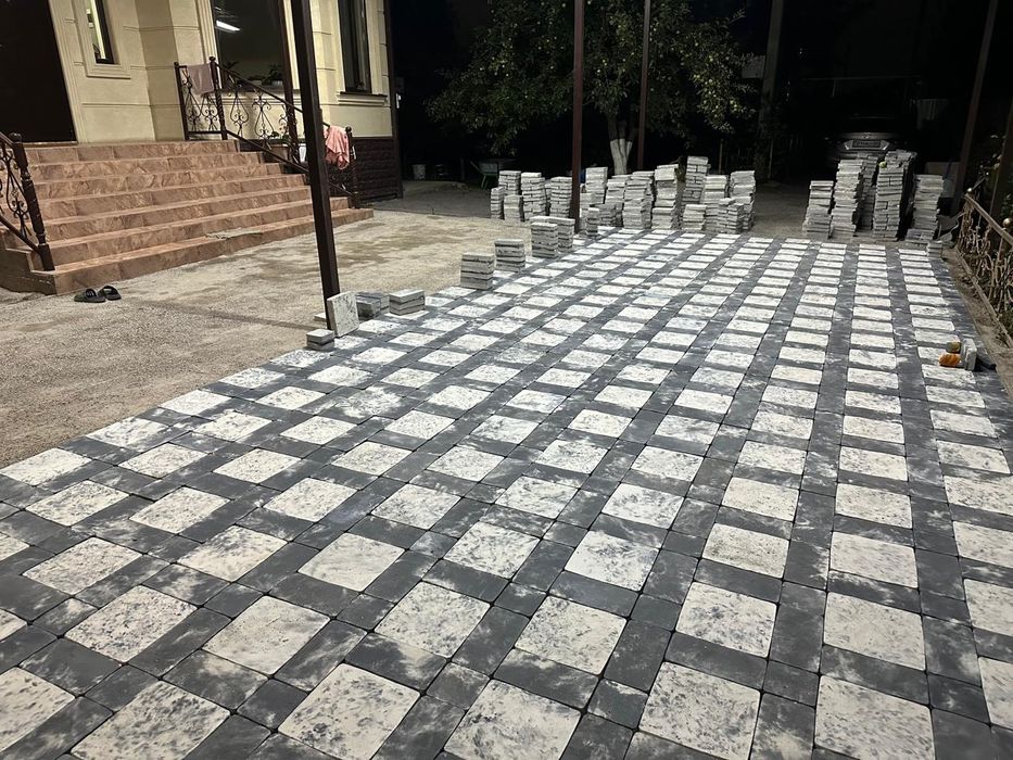 Брусчатка, тротуарная плитка, поребрики