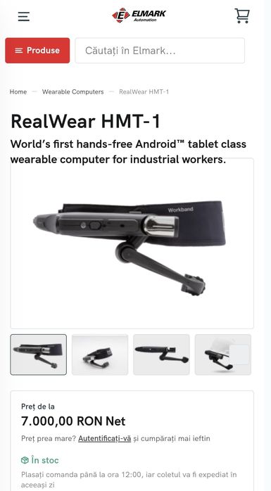 MDM vinde: Kit RealWear HMT-1, tableta/computer portabil