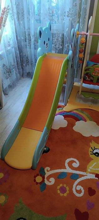 Детска пързалка с люлка Happy Bear