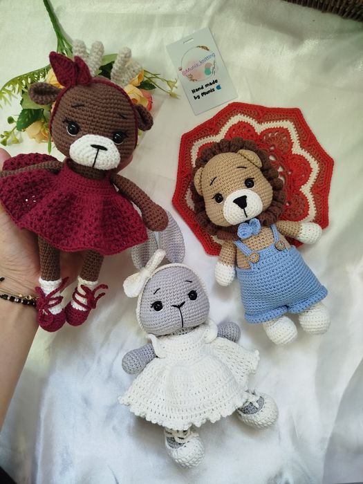 Вязаные игрушки из гипоаллергенный пряжи