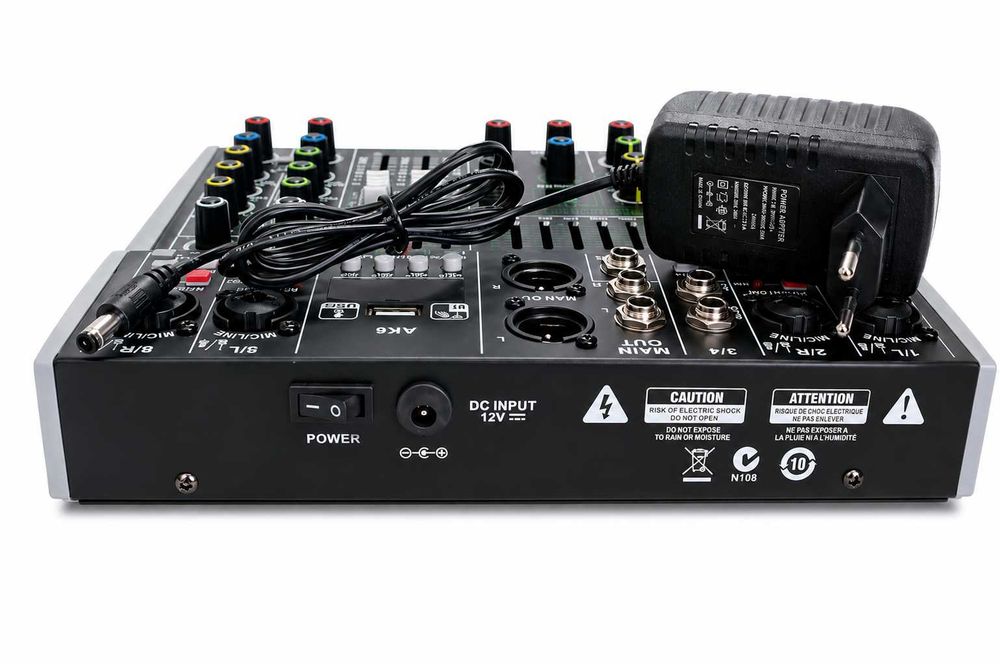 Pasiv mixer audio 6 canale AK6 Stereo canal 99 Efecte DSP USB Bluetooth Egalizator 7 benzi