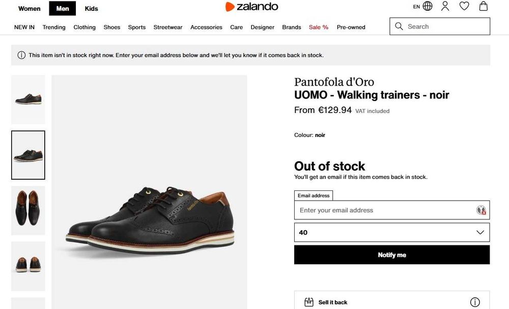 Pantofi sport casual 41 41.5 42 Pantofola D'Oro piele naturala moale