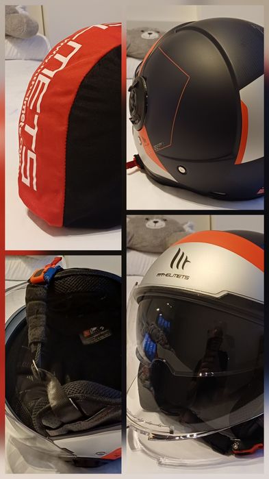 Echipament moto, 2 căști MT, intercom, 2 geci, genunchere