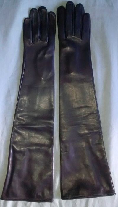 Manusi lungi piele 48-49 cm, piele nappa, marimea 6.5, 7