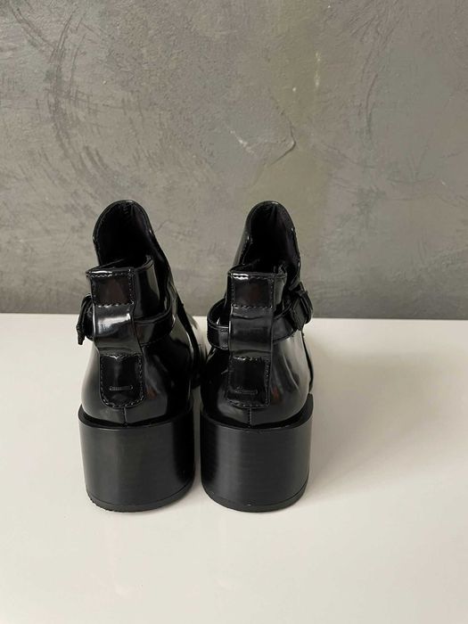 Ghete elegante cu toc mediu dama 37 negre Stradivarius