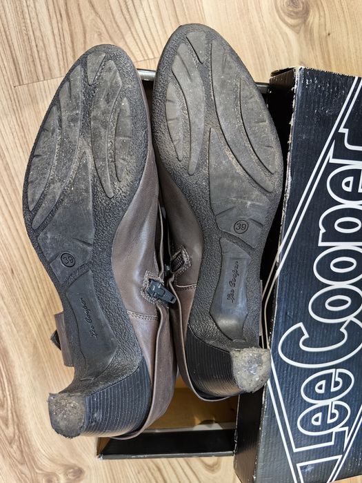 Дамски боти Lee Cooper, N'39,  естествена кожа, т. сиви,  мн. запазени