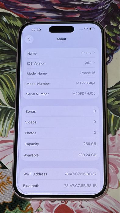 Продавам Iphone 15 розов 256 GB