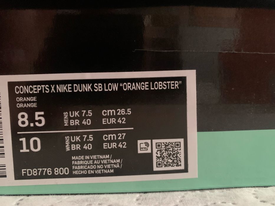 Nike SB Dunk Low Concepts Orange Lobster