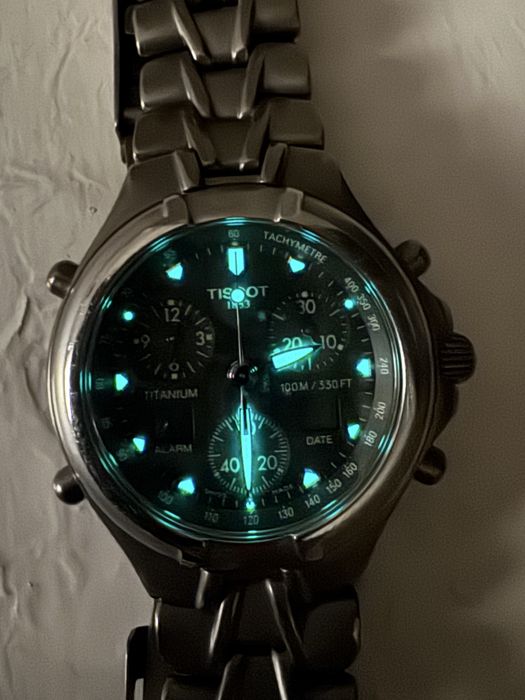 Ceas Tissot T 671, titanium chronograph. Swiss mase eta.