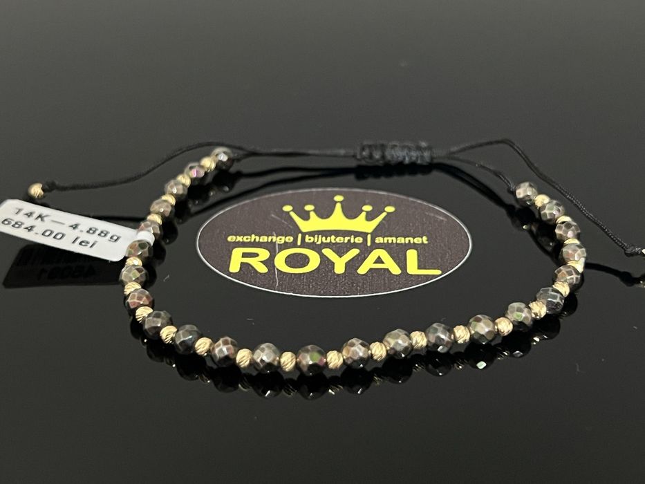 Bijuteria Royal CB : Bratara cu snur aur 14k 4,88gr