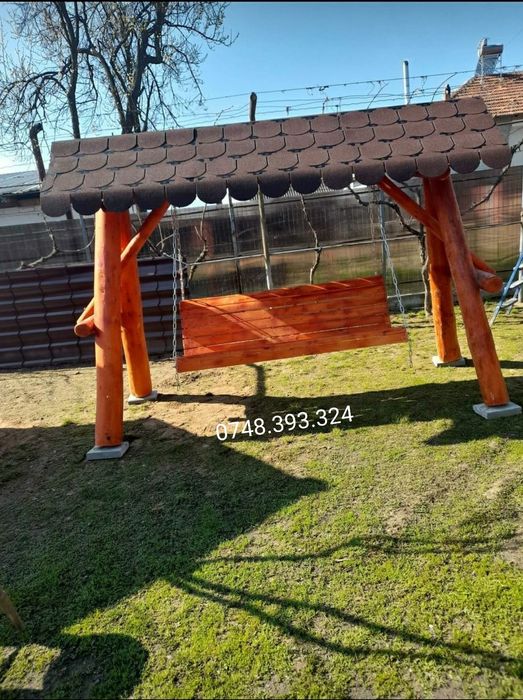 Balansoar  leagan  lemn  masiv  rustic