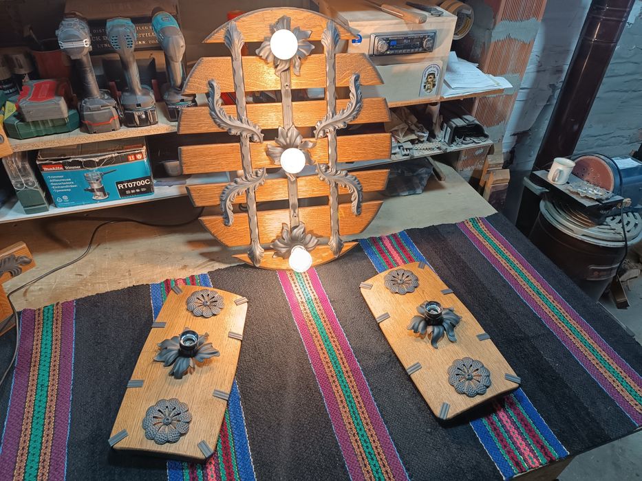 Абажур от дъно на дъбово буре.